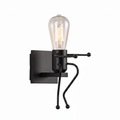 Black Single Wall Lamp DL6167/1 – Reliable 1-Arm Black Wall Light for Bedrooms, Living Rooms & Hallways | Minimalist Contemporary Black Accent Wall Lamp