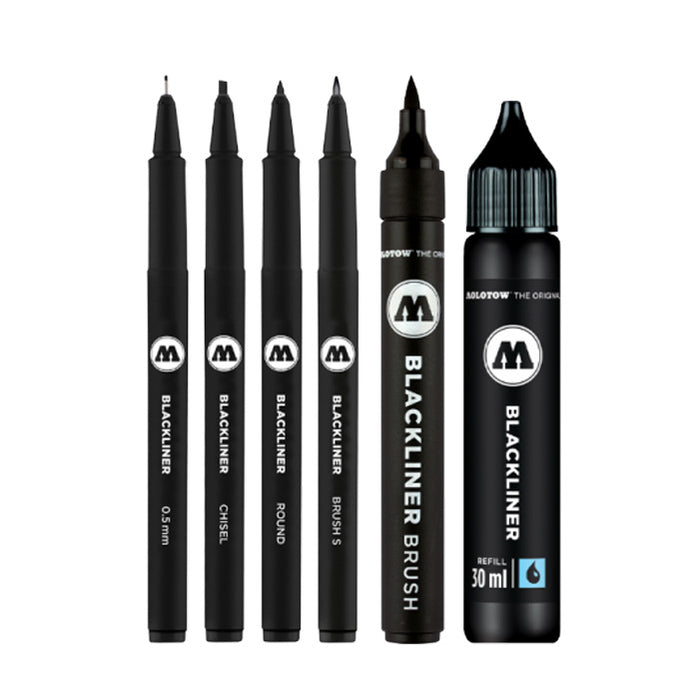 BLACKLINER DRAWING PEN ROUND TIP — by Molotow