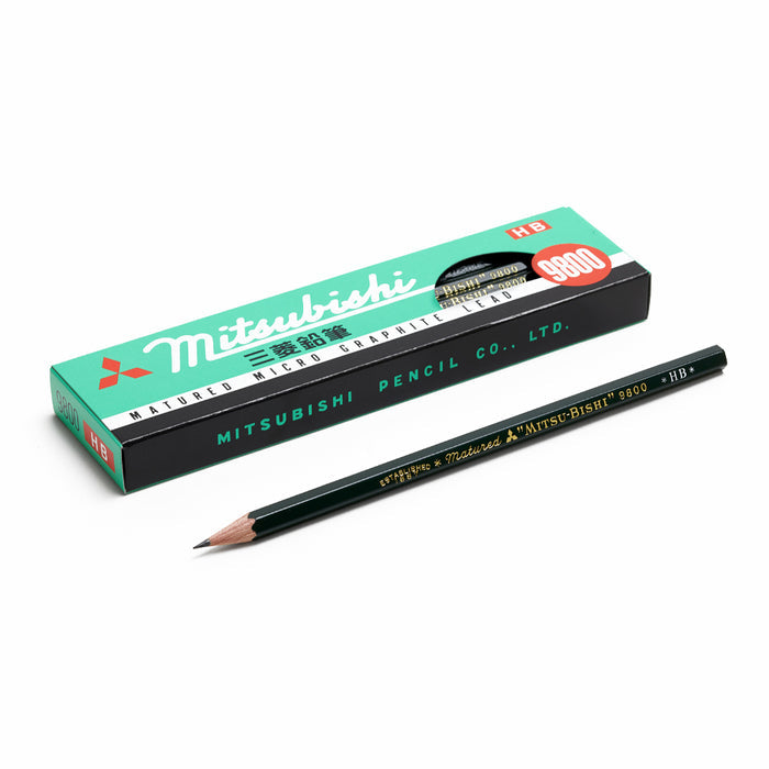 Box of 12 HB 9800 pencils — by Mitsubishi