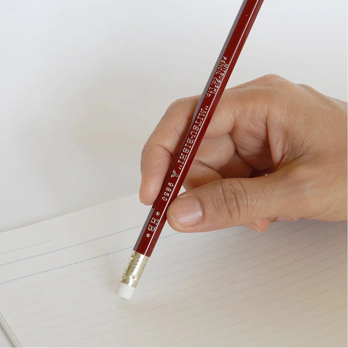 Box of 12 HB 9850 pencils with eraser — by Mitsubishi