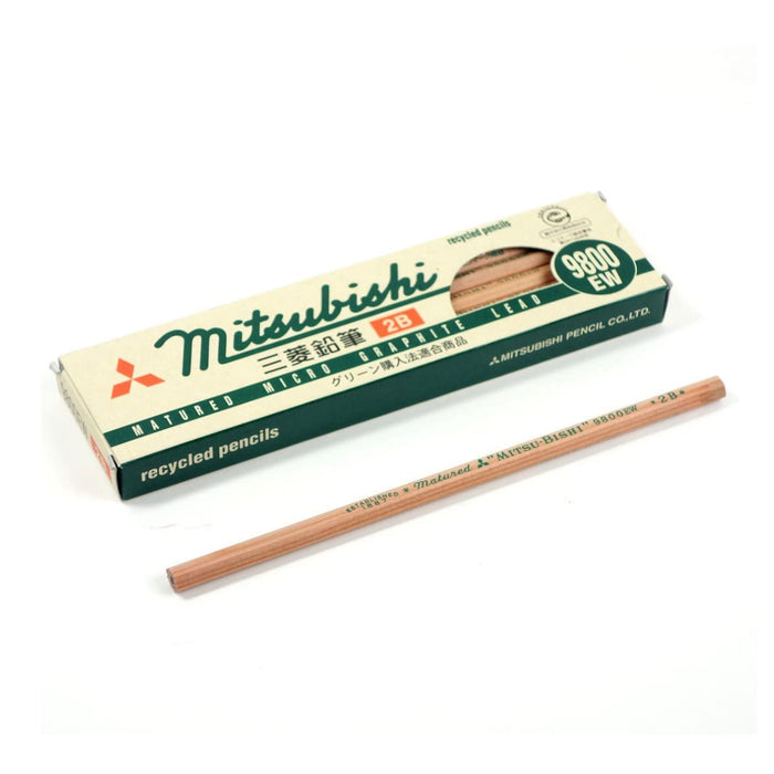 Box of 12 recycled HB pencils — by Mitsubishi