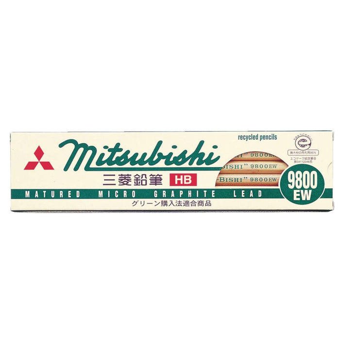 Box of 12 recycled HB pencils — by Mitsubishi