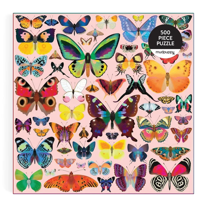 BRILLIANT BUTTERFLIES, 500 PIECES PUZZLE — by Mudpuppy