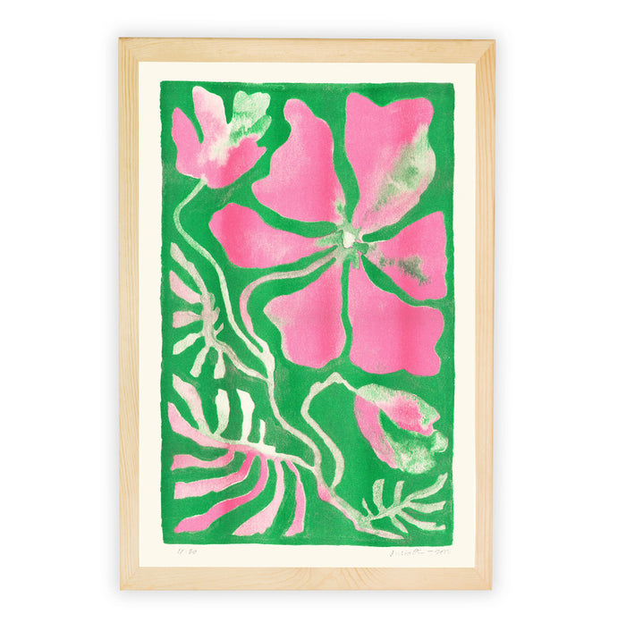 BUBBLEGUM FLOWER, 11" x 17" — by Julia GR