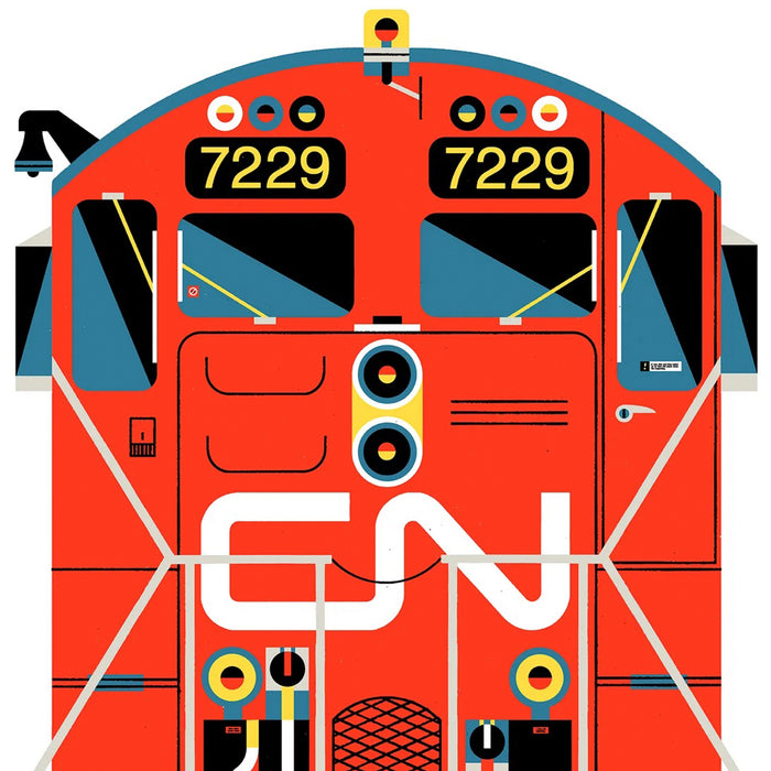 CANADIAN NATIONAL RAILWAYS No. 7229, 12" X 18" — by Raymond Biesinger