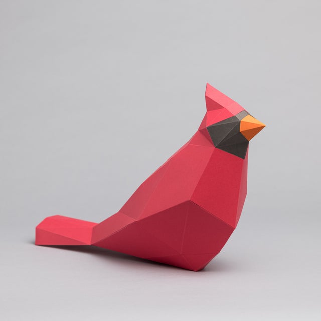 CARDINAL PAPER MODEL (pre-cut, pre-marked) — by SOFS design