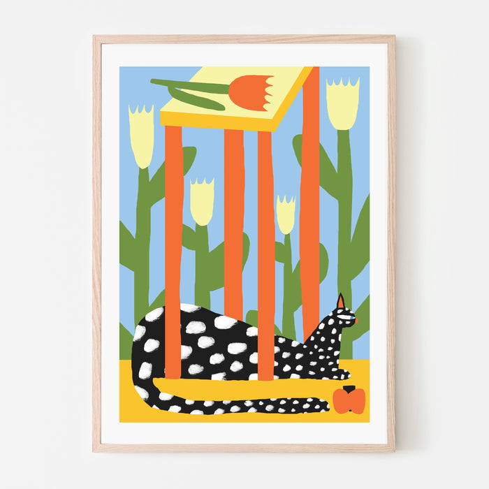 CAT IN THE ROOM, 18" X 24" — by Anastacia Sholik