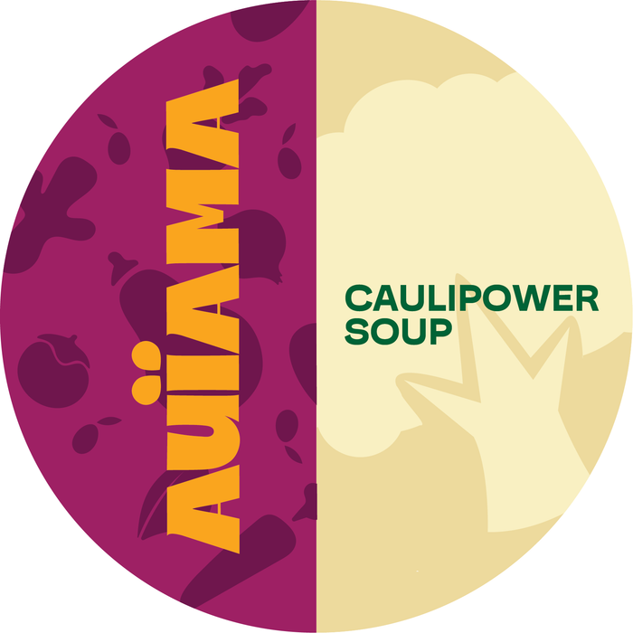 Auïama Caulipower Soup container — organic cauliflower and full-fat coconut milk, vegan
