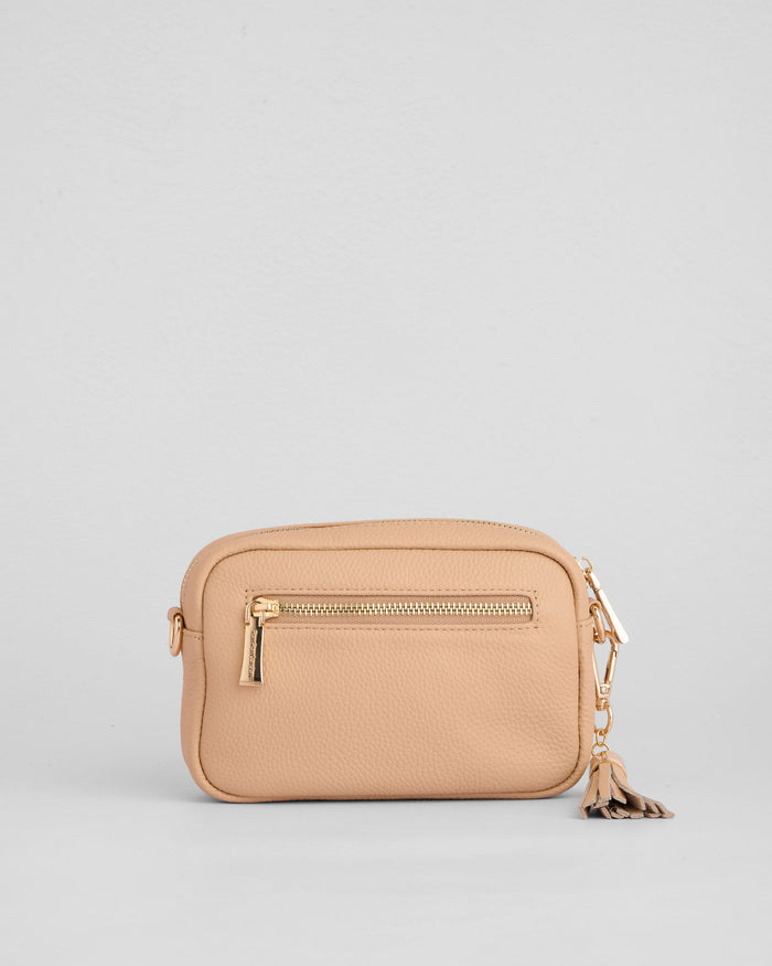 City Mini Crossbody Bag Almond Beige-Pom Pom London