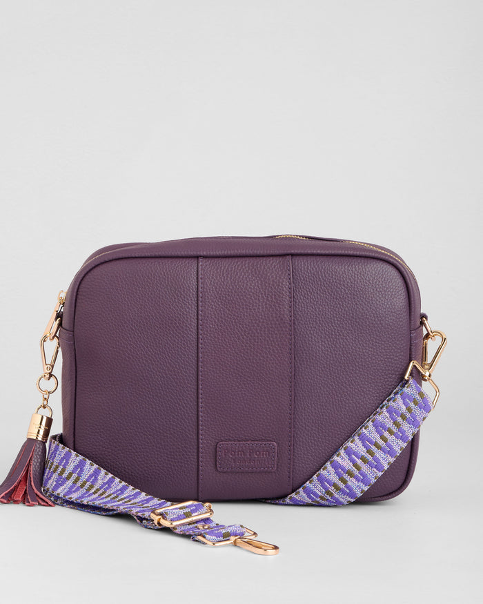 Pom Pom London City Plus Bag Purple Nightshade-Pom Pom London