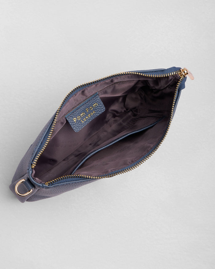 Pom Pom London City Slim Bag Slate Blue-Pom Pom London