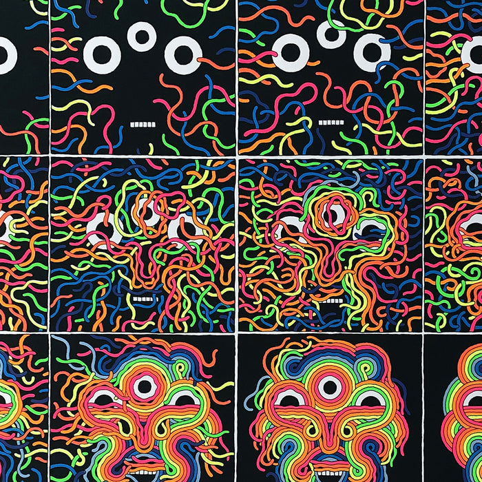 CRAWL SPACE – FACEFORM, Silkscreen - 70x50 cm  — by Jesse Jacobs