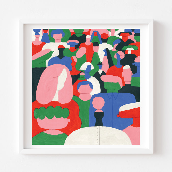 CROWD, 20" X 20" — by Anastacia Sholik