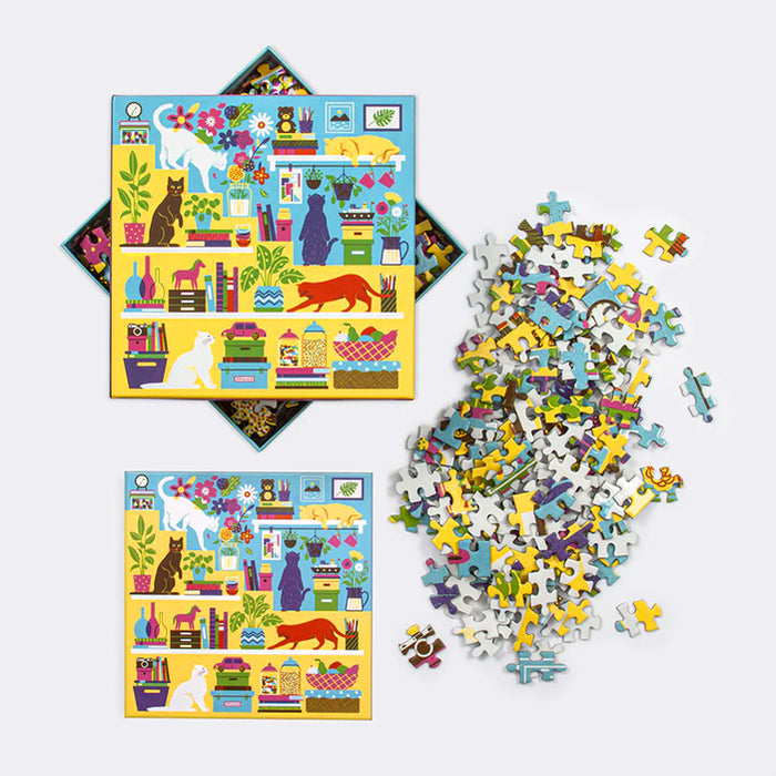 CURIOUS CATS 500 PIECE PUZZLE — by Galison