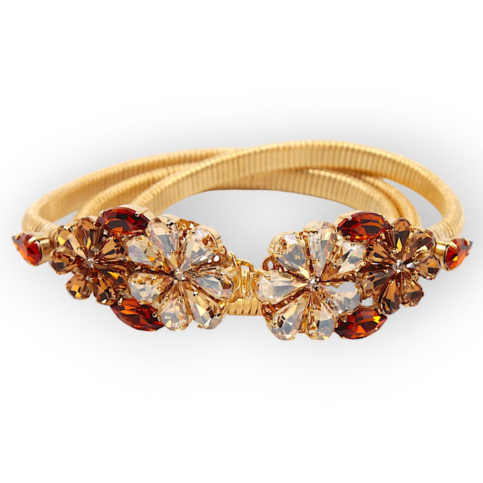 Daisy Topaz Crystal Flower Belt