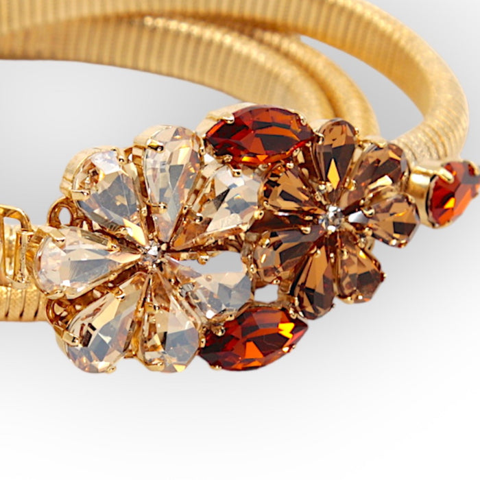 Daisy Topaz Crystal Flower Belt