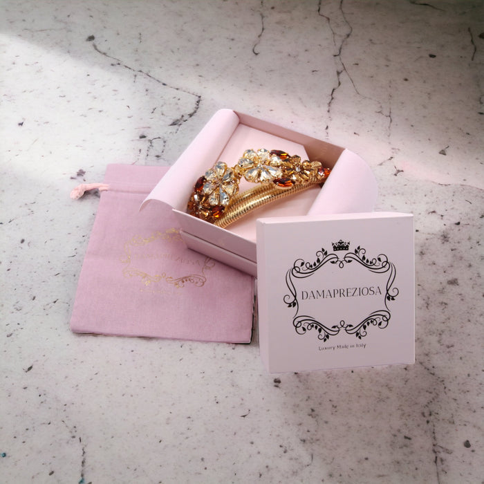 Daisy Topaz Crystal Flower Belt