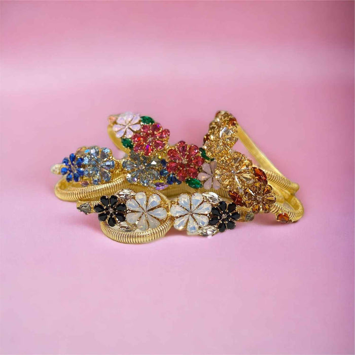 Daisy Topaz Crystal Flower Belt