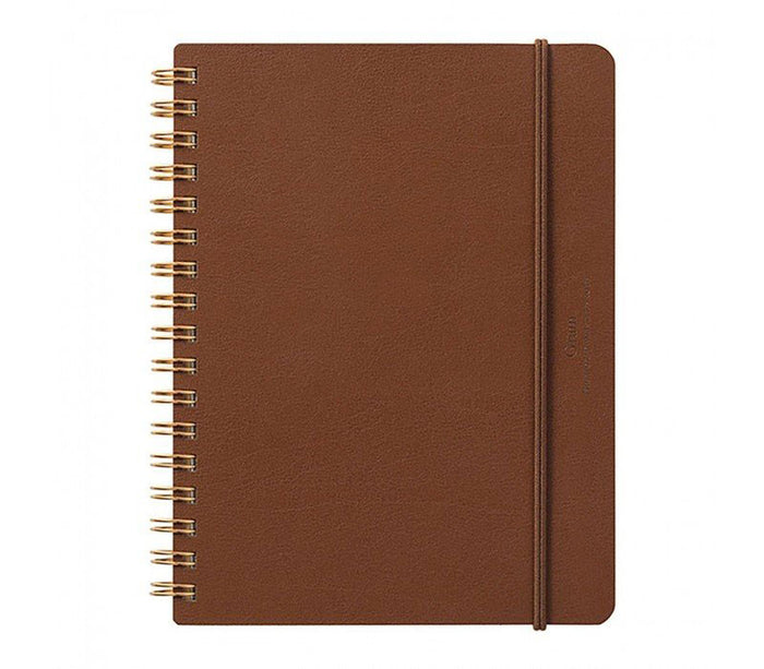 DARK BROWN WM RING NOTEBOOK GRAIN B6 — by Midori
