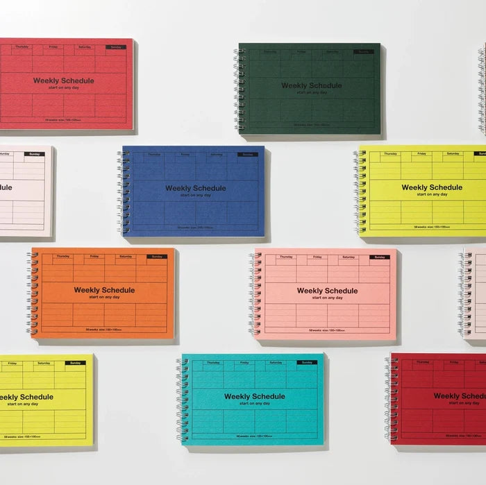 DAYFREE UNDATED WEEKLY SCHEDULE PLANNER (multiple colours) — by MARK'S