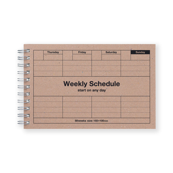 DAYFREE UNDATED WEEKLY SCHEDULE PLANNER (multiple colours) — by MARK'S