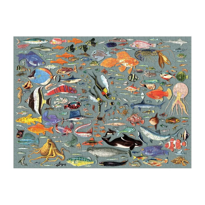 “DEEPEST DIVE” 1000 PIECE PUZZLE WHIT SHAPED PIECES — by Ben Gilles