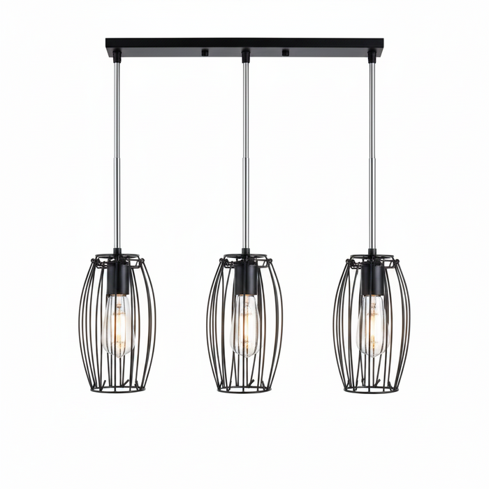 DINING LAMP 6054/3S (7769/3 BK) BLACK