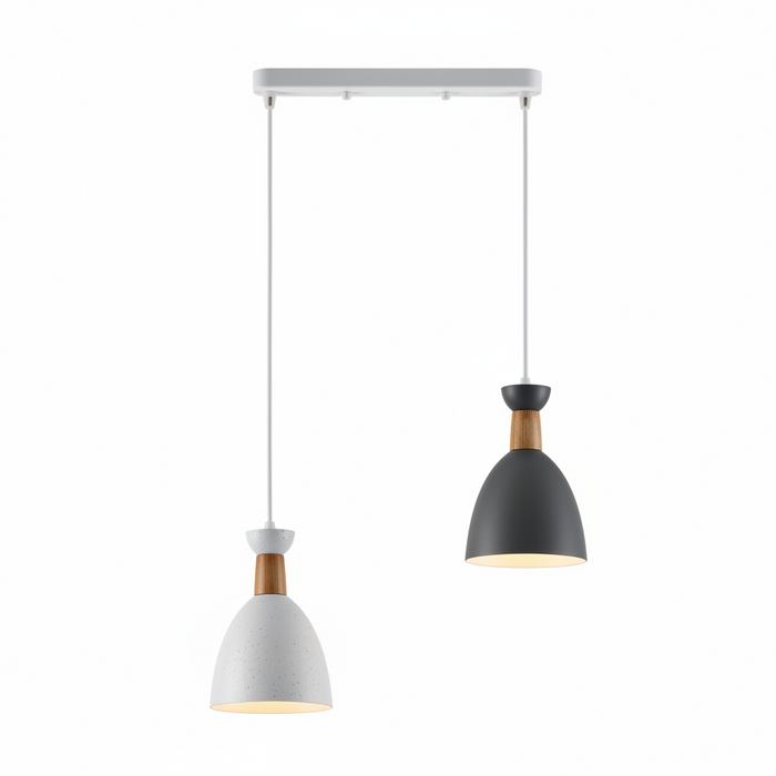 DINING LAMP D6005/2 WHITE+GREY