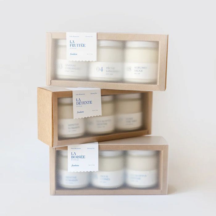 DISCOVERY SET, 3 CANDLES (Multiple styles) — by Flambette