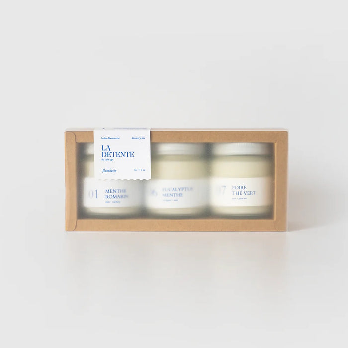 DISCOVERY SET, 3 CANDLES (Multiple styles) — by Flambette