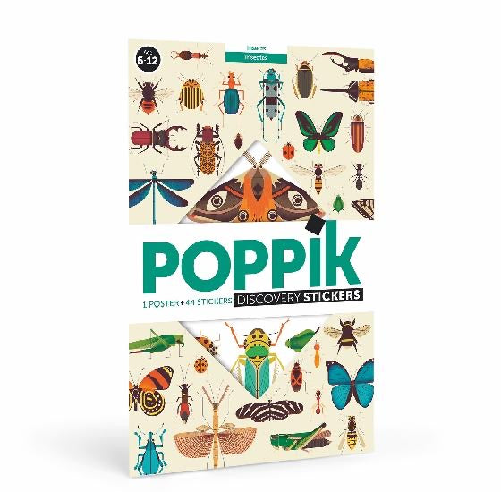 DISCOVERY STICKERS POSTER “INSECTS” — by Poppik