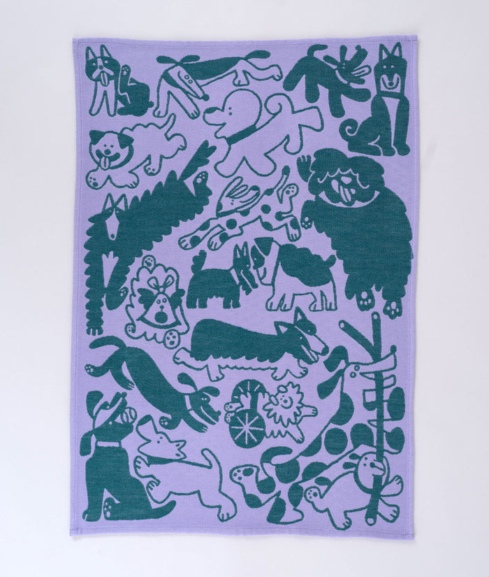 "DOGS DAY OUT" TEA TOWEL — by Cari Vander Yacht