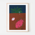 DRAGON FRUIT & CHAMPAGNE, 11" X 14" — by Isabelle Feliu