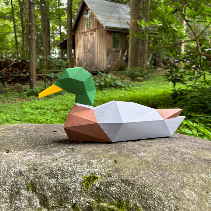 DUCK FAMILY PAPER MODEL (pre-cut, pre-marked) — by SOFS design