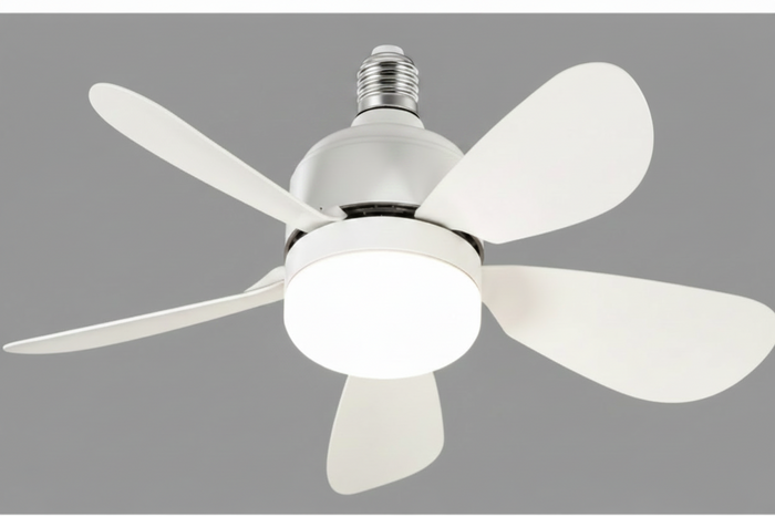 E27 Ceiling Fan Light F3-02 – Plug-In E27 Socket Fan Light for Bedrooms & Living Rooms | No-Install Retrofit Ceiling Fan with Light