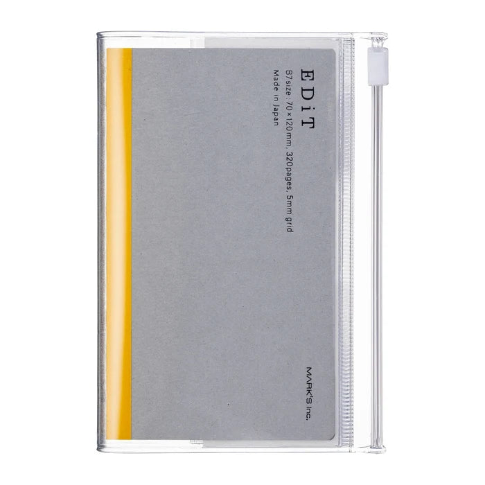 EDiT GRID NOTEBOOK WITH A POCKET COVER B7, 7x12cm (Multiple Colors) — by MARK'S