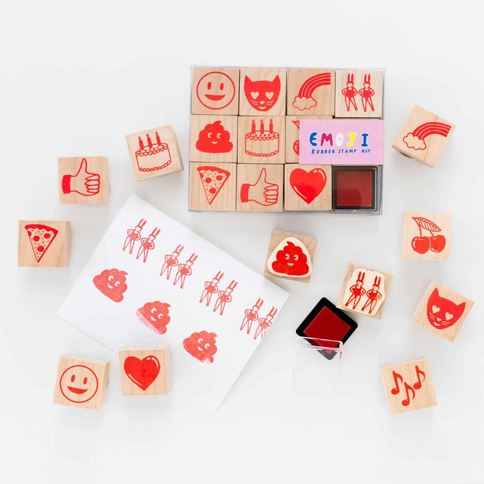 EMOJI RUBBER STAMP KIT