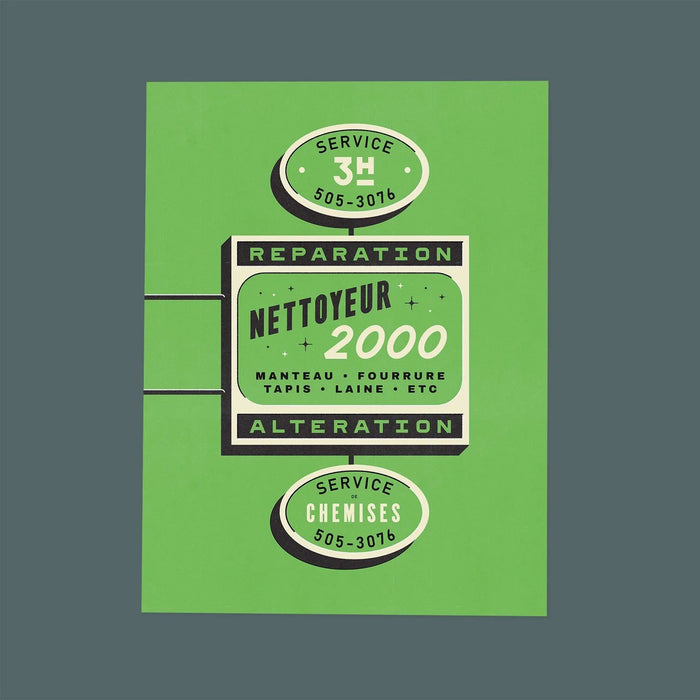 ENSEIGNE DE NETTOYEUR #1 (multiple sizes) — by Simon L’Archevêque