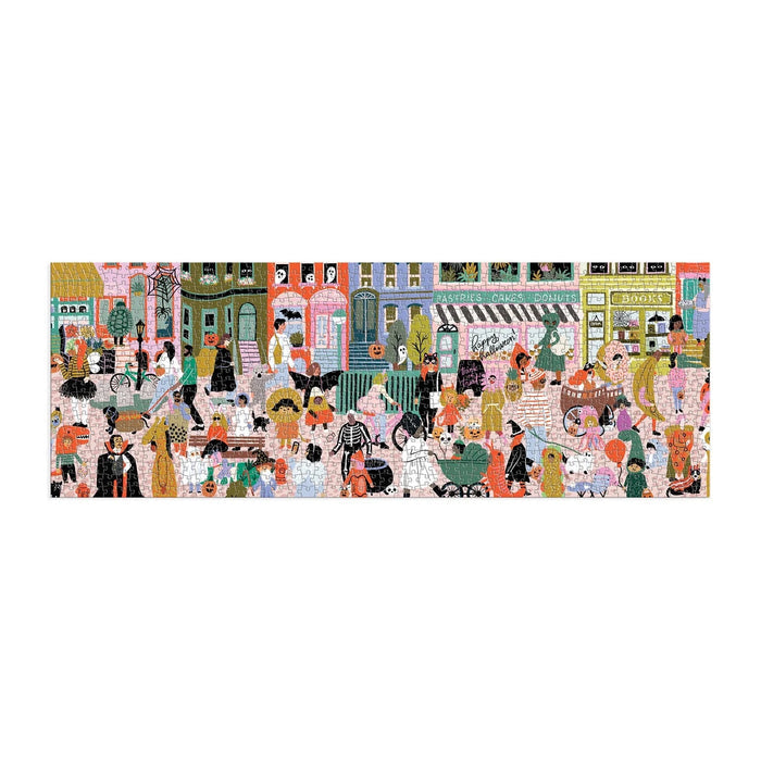 “FALL HALLOWEEN PARADE” 1000 PIECE PANORAMIC PUZZLE — by Bethany Robertson