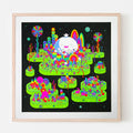 FAMILY – TRIPTYCH, Silkscreen - 50x50 cm  — by Jesse Jacobs