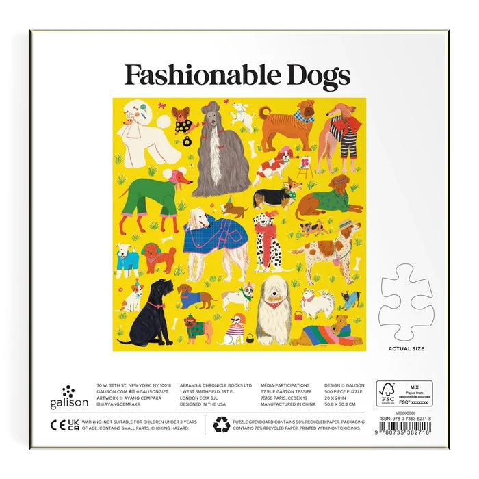 FASHIONABLE DOGS, 500 PIECES PUZZLE — by Ayang Cempaka