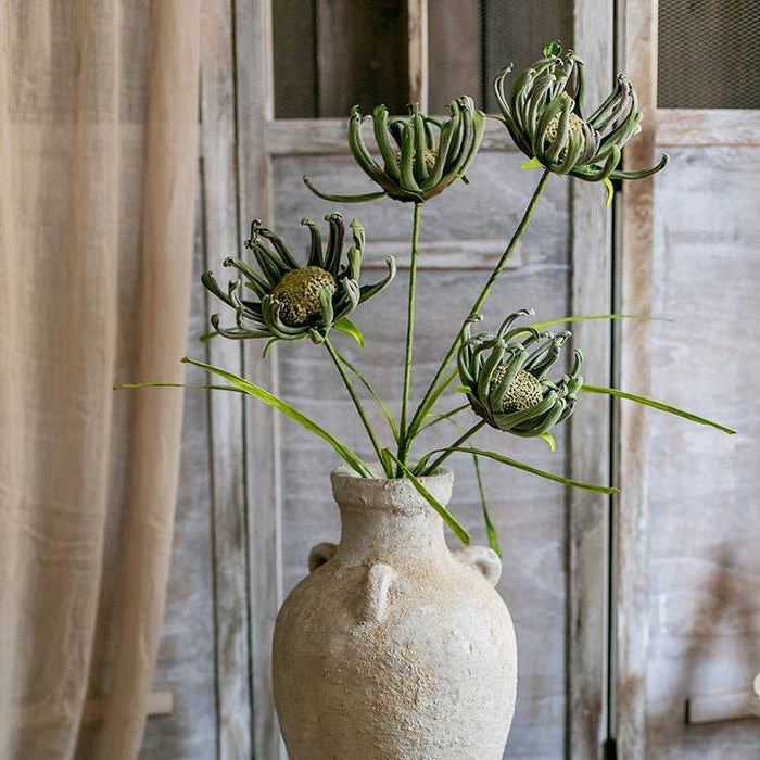 Faux Silk Artificial Sunflower Stem in Green 39" Tall Colored Art: Three Stems