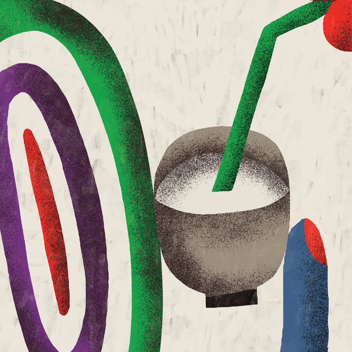 FAVOURITE CUP AND LIPSTICK, 20" X 20" — by Anastacia Sholik