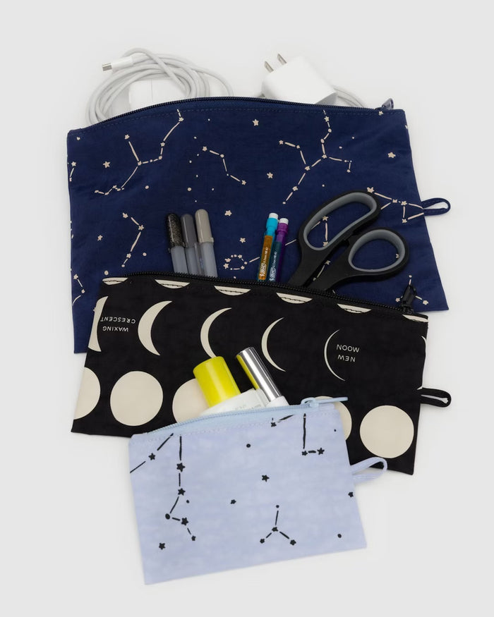 FLAT POUCH SET "NIGHT SKY" — by Baggu