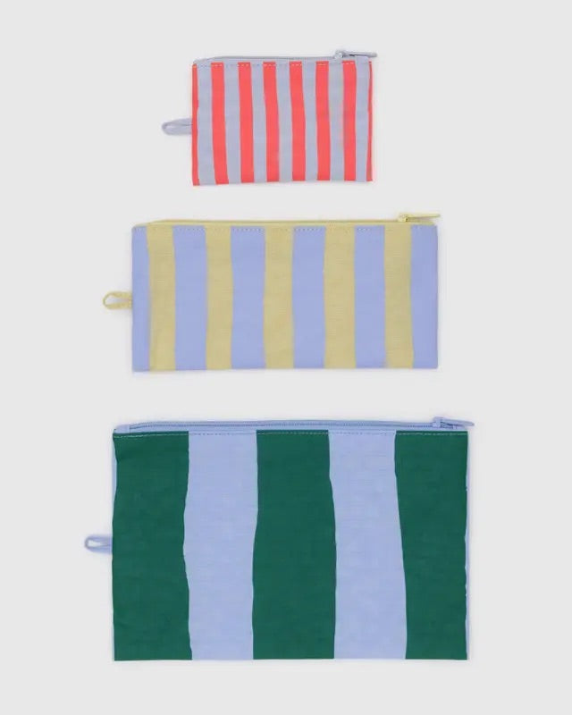 FLAT POUCH SET (Painted Stripe) — by Baggu