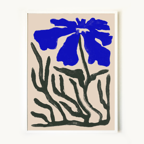 FLEUR BLEUE, 18" X 24" — by Julia GR