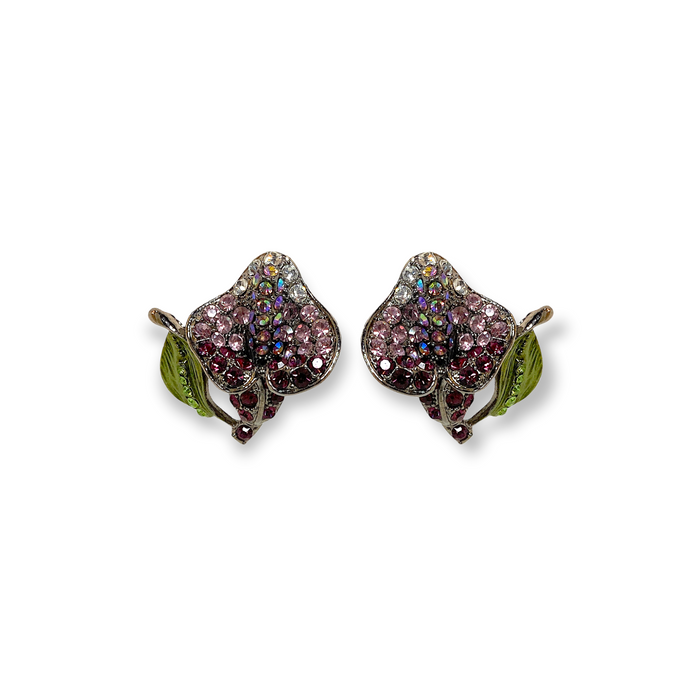 Carlo Zini  Precious Swarovski® crystals inspires the unique design of this extraordinary earrings