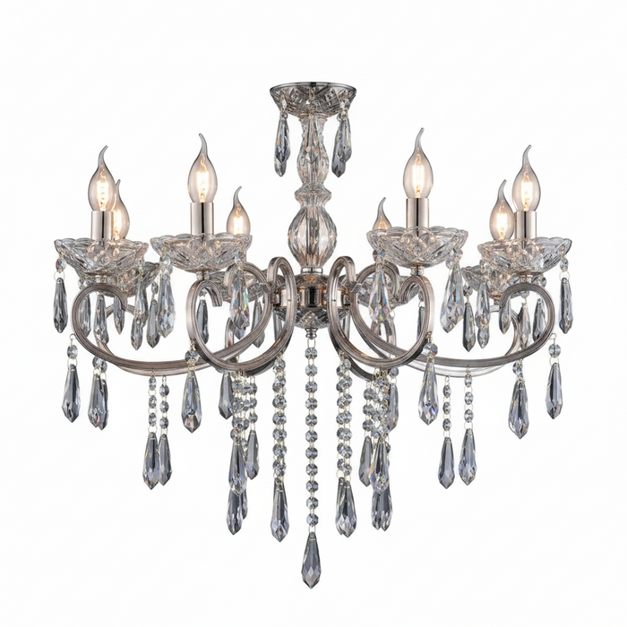 French Gold 8-Light Chandelier | Luxury Statement Ceiling Light for Dining Room & Living Room – 5619/8