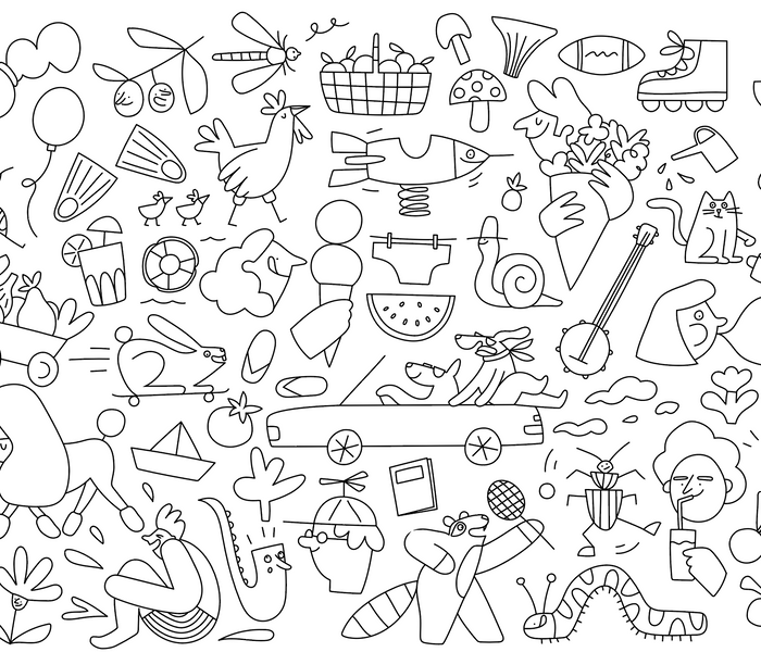 GIANT COLOURING POSTER, 60 x 36" — by Cécile Gariépy