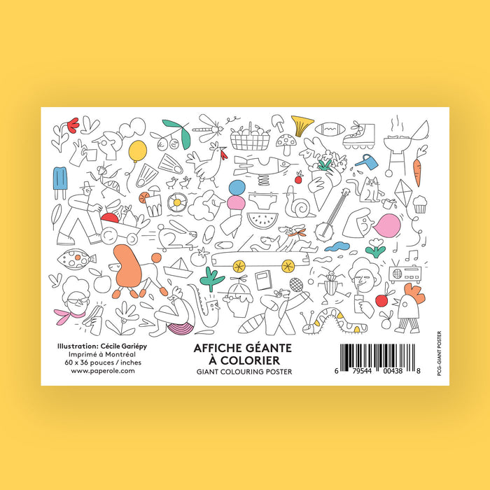 GIANT COLOURING POSTER, 60 x 36" — by Cécile Gariépy